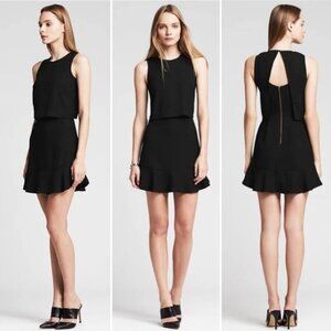 -- Banana Republic Crepe Layered Flounce Dress